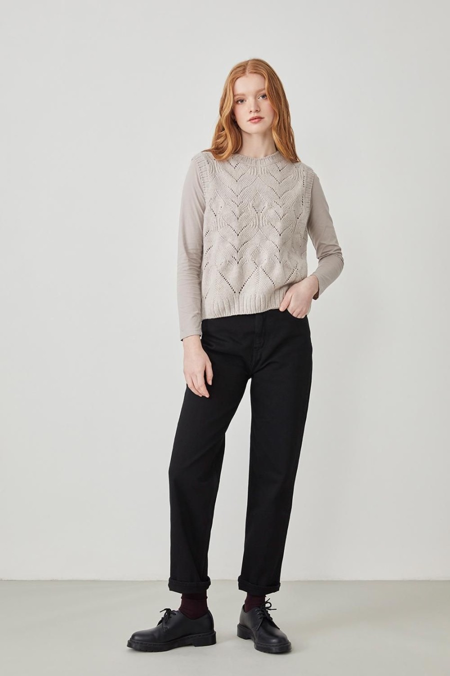 Femme Harris Wilson | Pull Maddy 100% Laine Merinos Beige