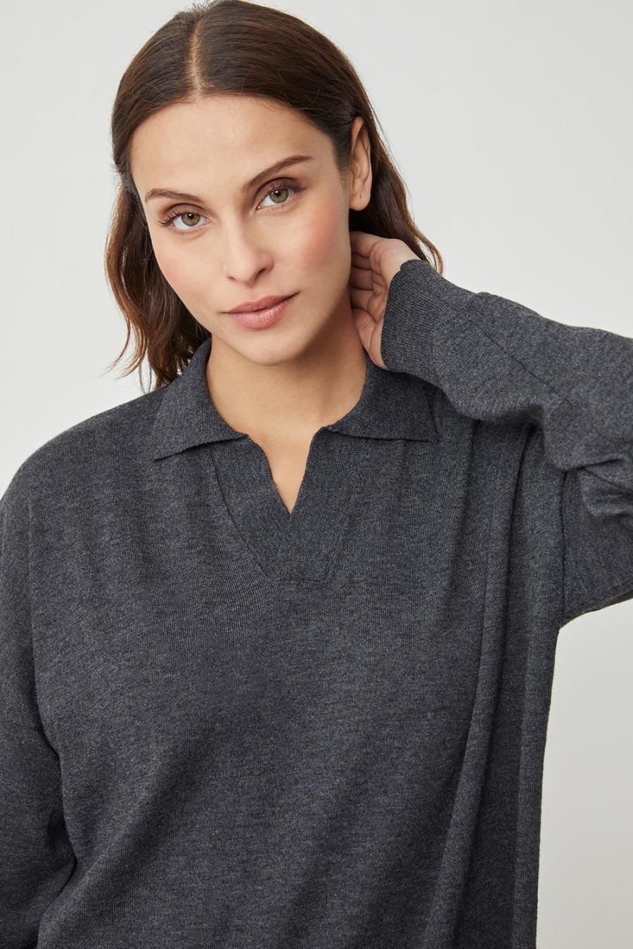 Femme Harris Wilson | Pull Mathilde Gris Anthracite