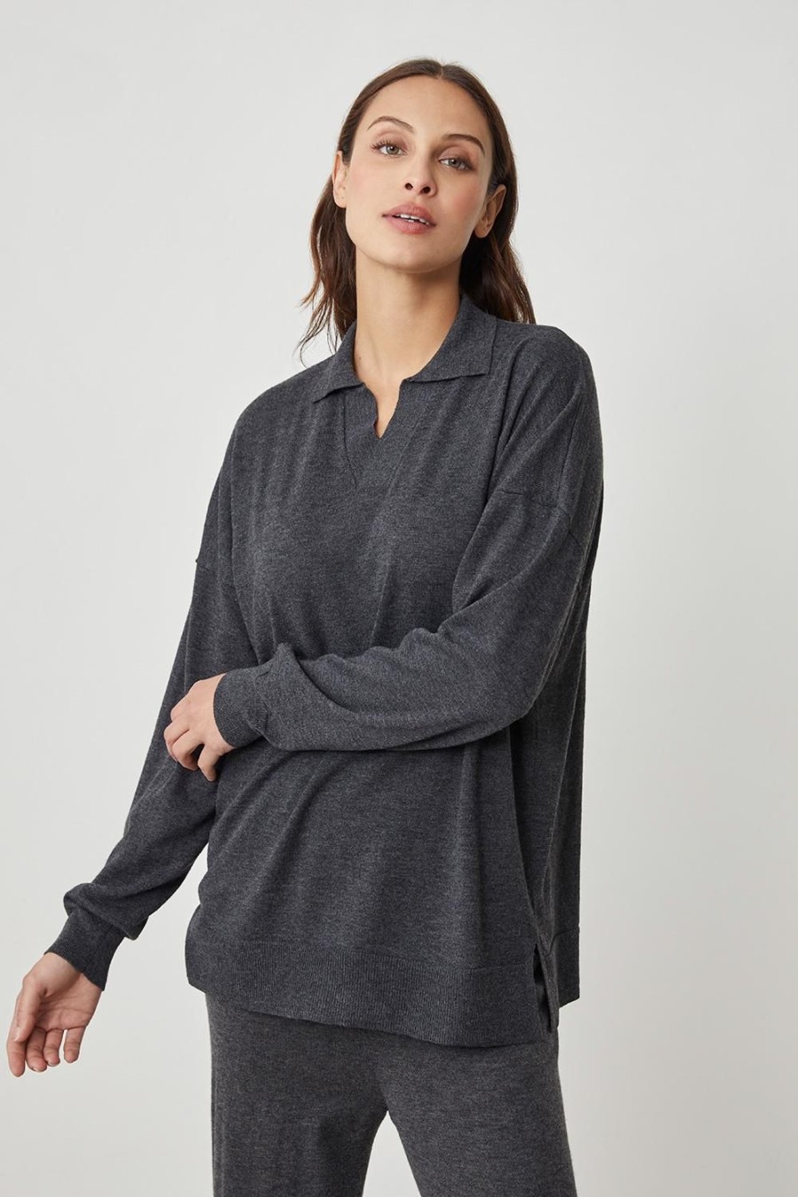 Femme Harris Wilson | Pull Mathilde Gris Anthracite