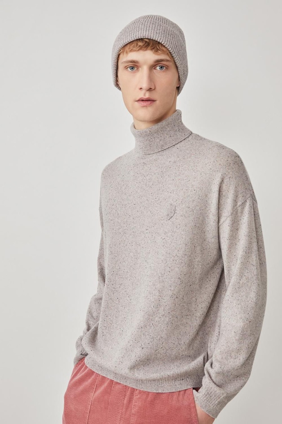 Homme Harris Wilson | Pull Richardson Gris 100% Laine Merinos Gris Chine