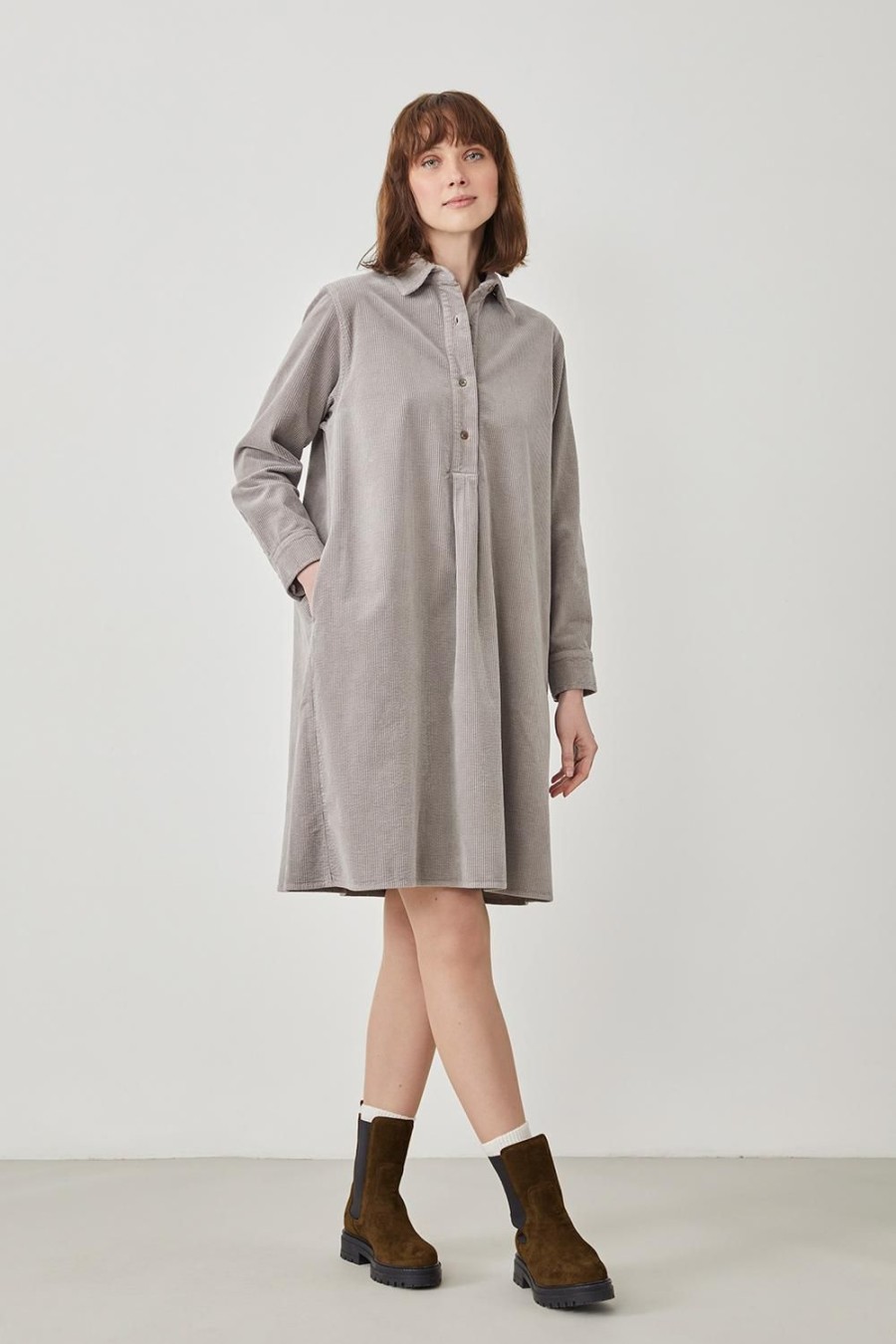 Femme Harris Wilson | Robe Arielle Gris Taupe