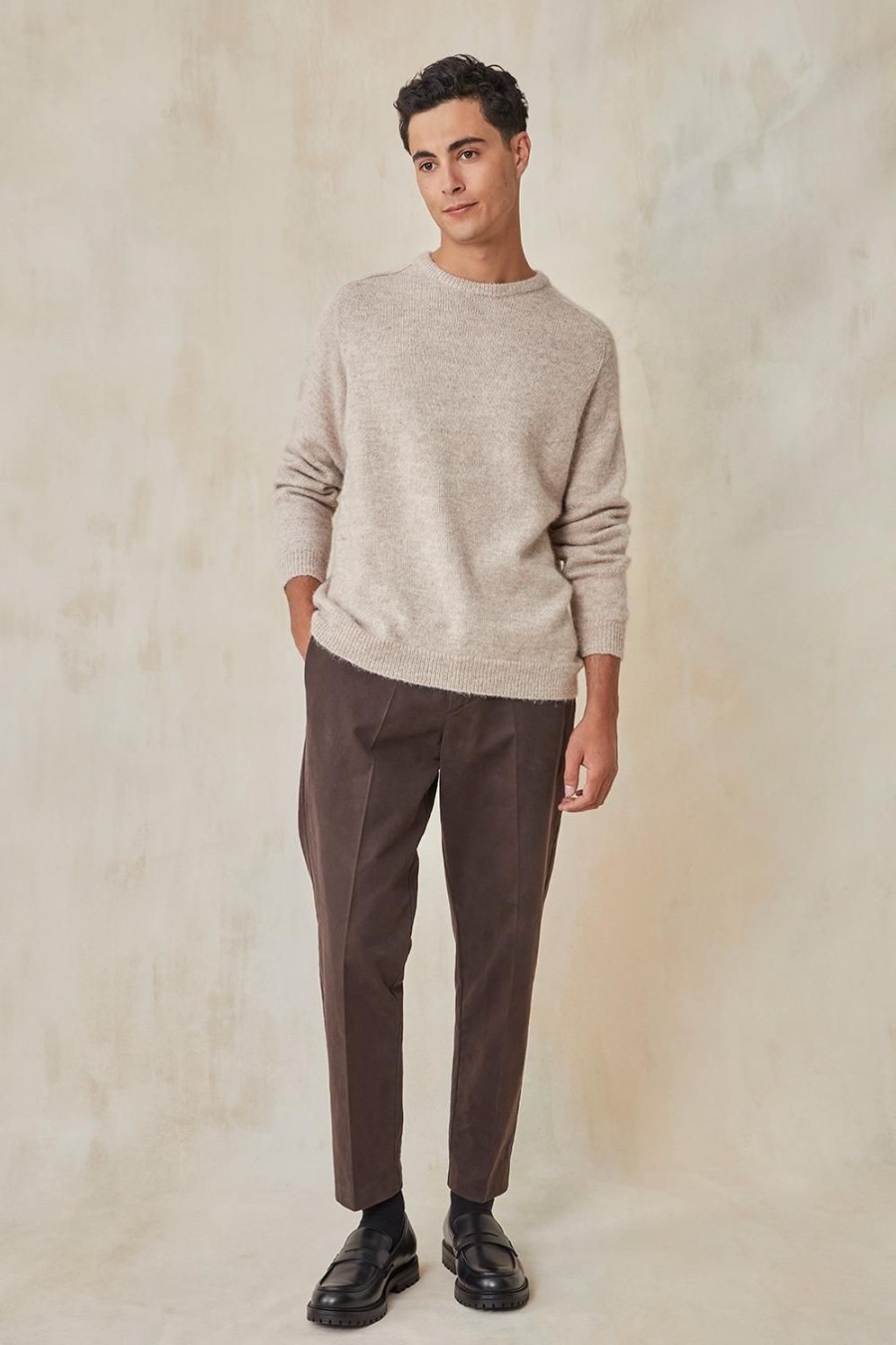 Homme Harris Wilson | Pull Ronald Beige Mastic Chine