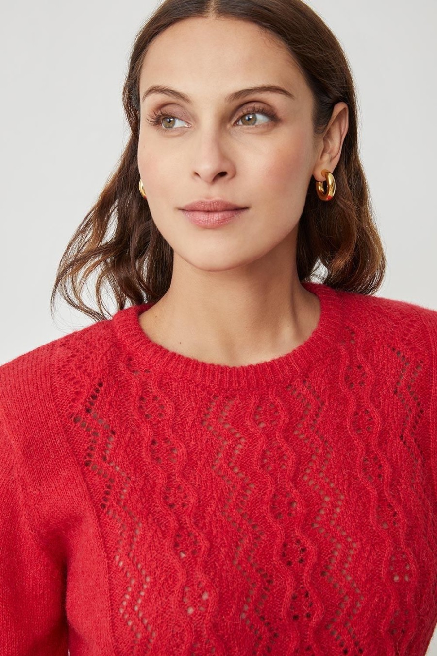 Femme Harris Wilson | Pull Meline Rouge Coquelicot