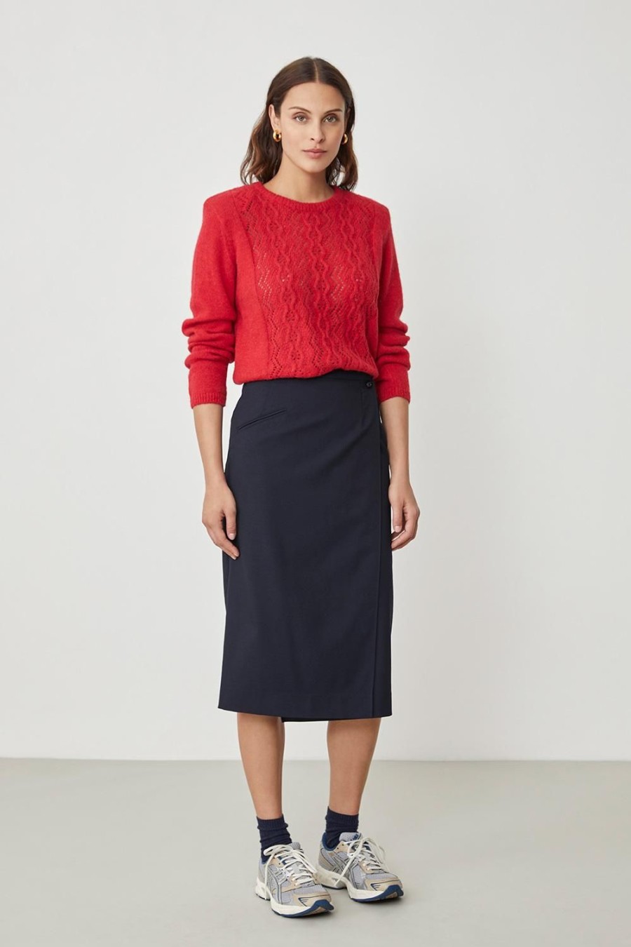 Femme Harris Wilson | Pull Meline Rouge Coquelicot