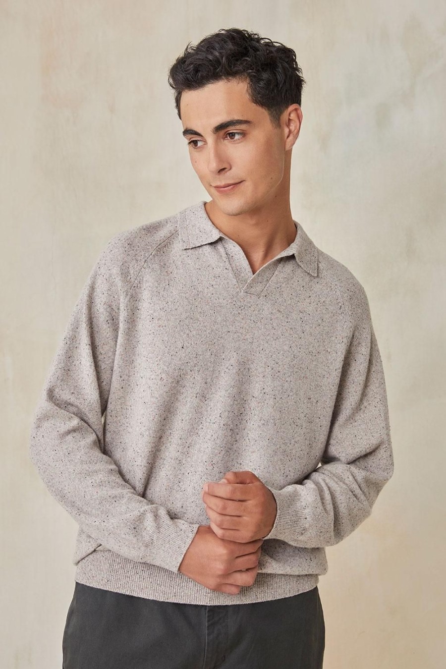 Homme Harris Wilson | Pull Richard Gris 100% Laine Merinos Gris Chine