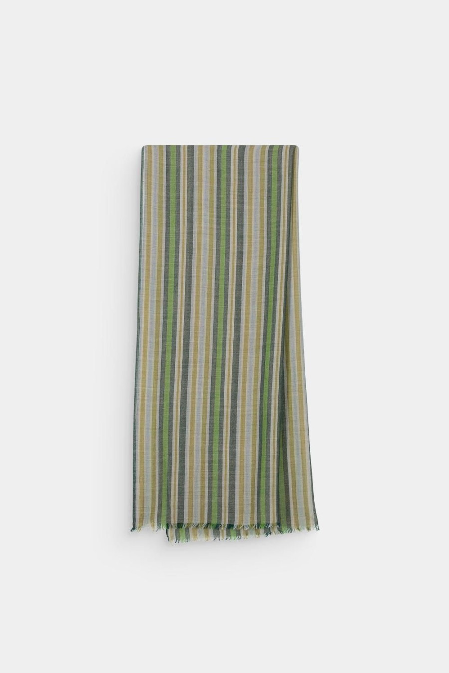 Femme Harris Wilson | Foulard Yanic Vert 100% Laine Ray Mousse