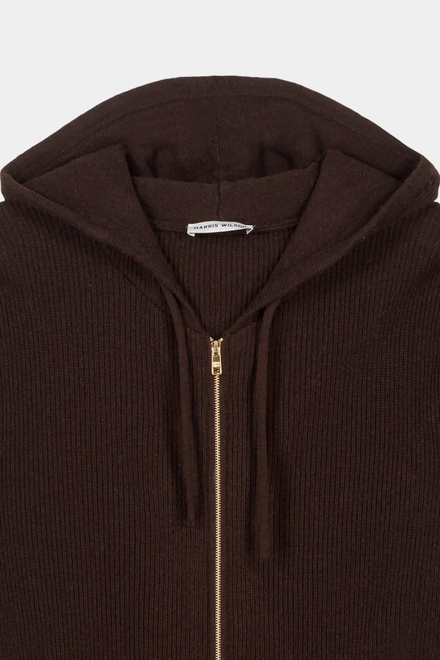 Homme Harris Wilson | Gilet Romy Marron 100% Lambswool Chocolat