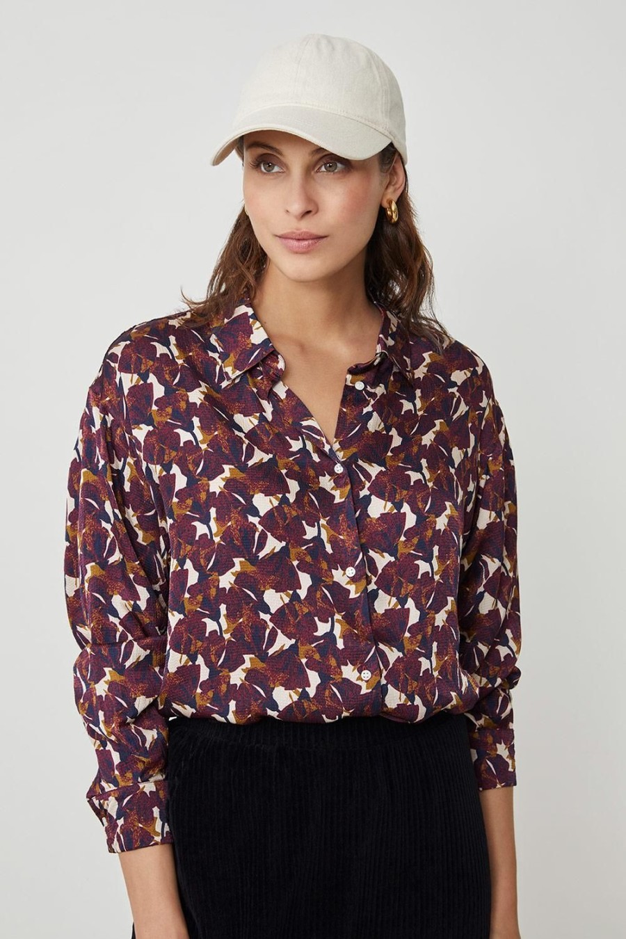 Femme Harris Wilson | Chemise Abelino Bordeaux Iris