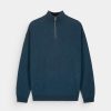 Homme Harris Wilson | Pull Romain Bleu 100% Lambswool Prusse Chine