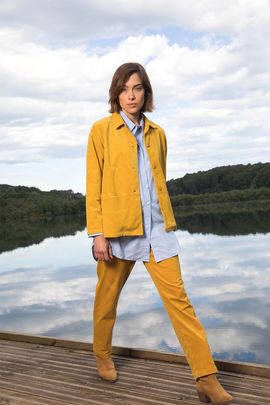 Femme Harris Wilson | Pantalon Aris Jaune Ambre