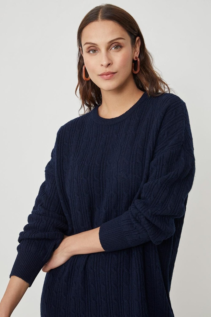 Femme Harris Wilson | Robe Mure 100% Lambswool Marine