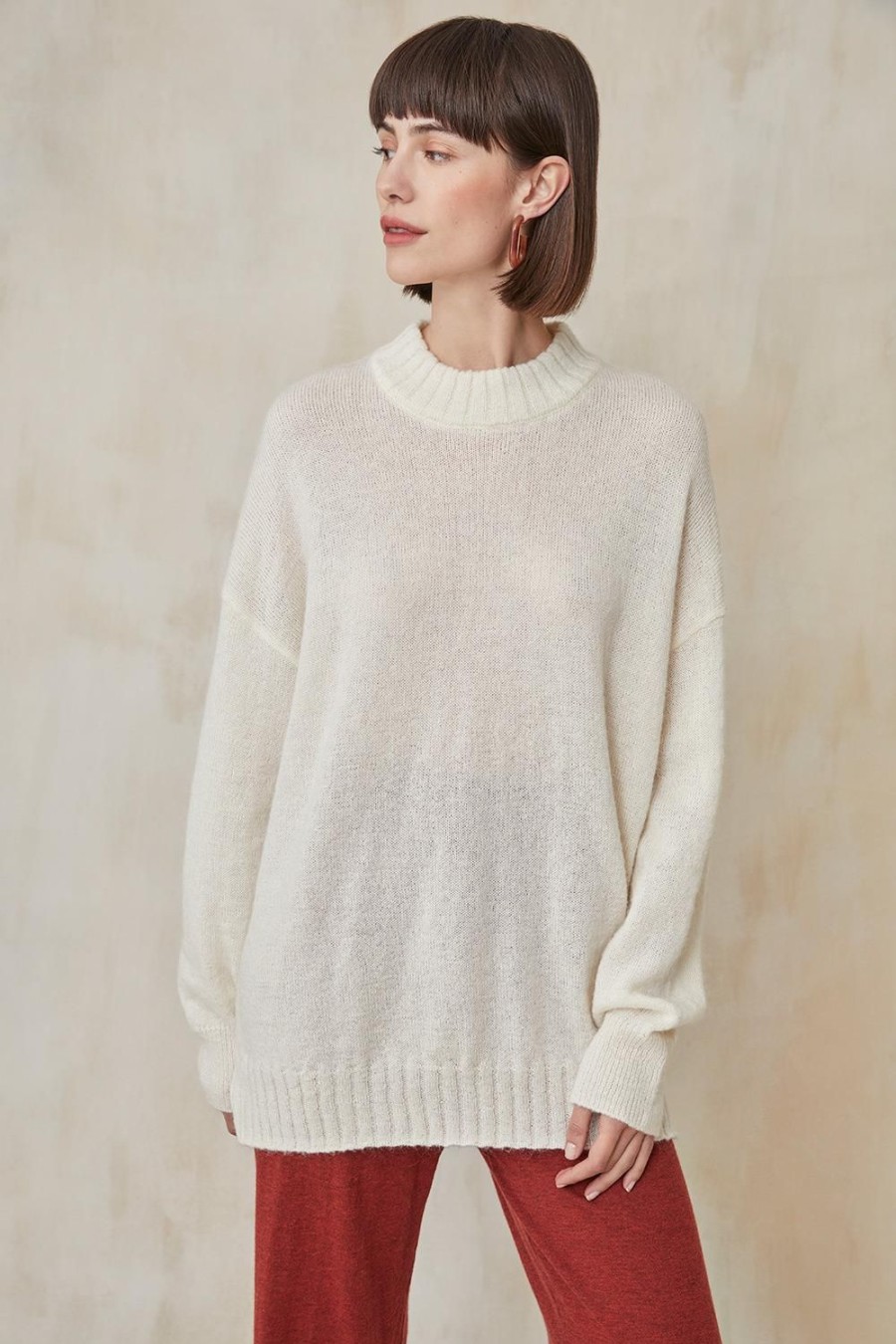 Femme Harris Wilson | Pull Maelina Blanc Ecru