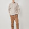 Homme Harris Wilson | Pull Romaric Beige 100% Lambswool Mastic Chine