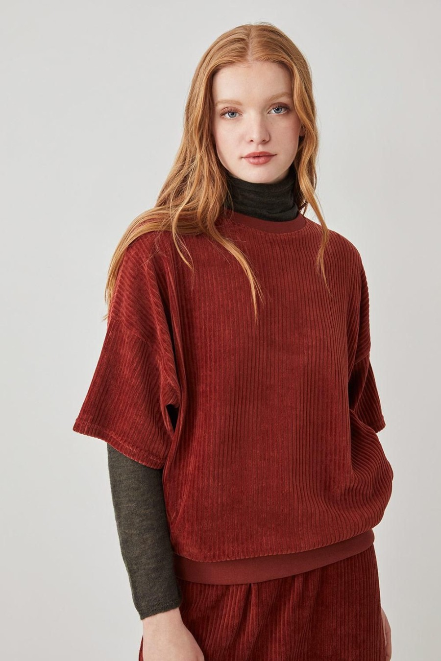 Femme Harris Wilson | Sweat Shirt Cassandre Rouge Ceramic