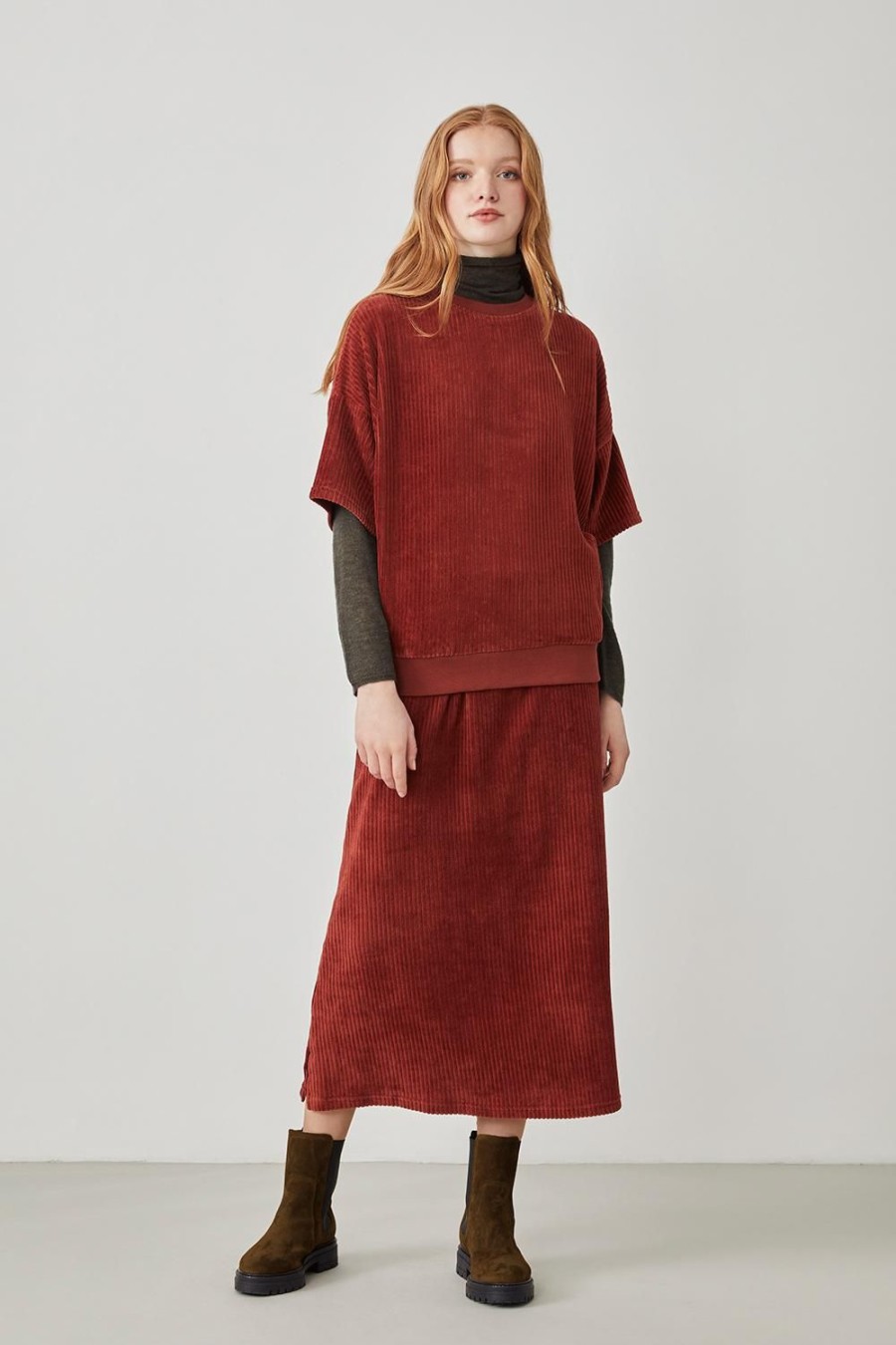 Femme Harris Wilson | Sweat Shirt Cassandre Rouge Ceramic