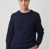 Homme Harris Wilson | Pull Romaric 100% Lambswool Marine