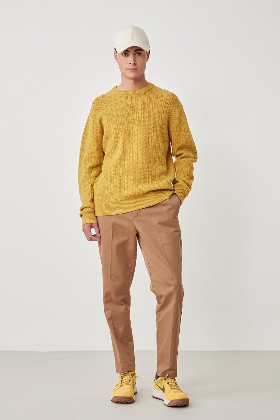 Homme Harris Wilson | Pull Romeus Jaune 100% Lambswool Citronnelle