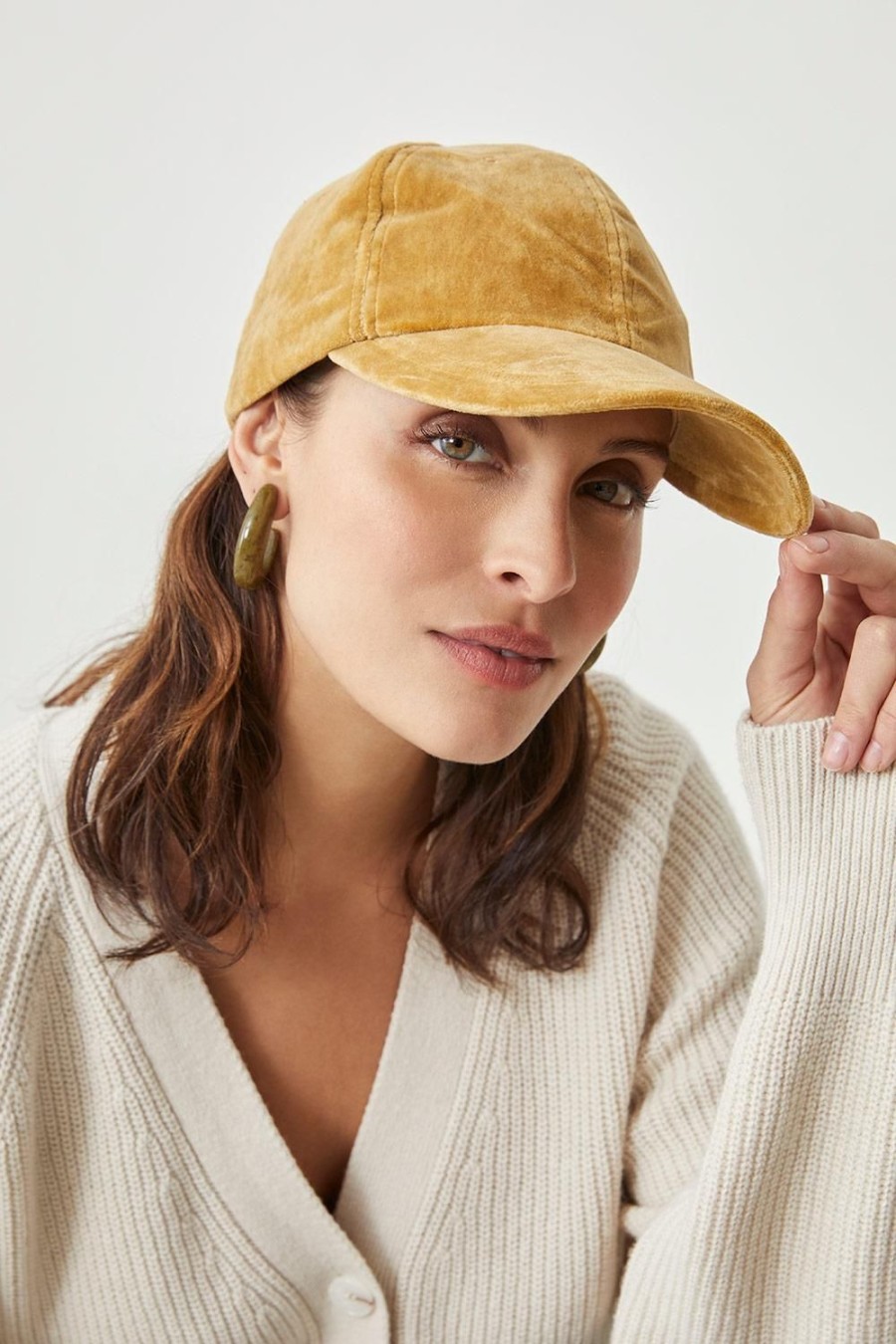 Femme Harris Wilson | Casquette Youri Beige 100% Coton Gingembre