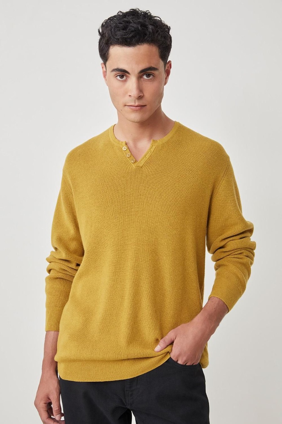 Homme Harris Wilson | Pull Rob Jaune Citronnelle