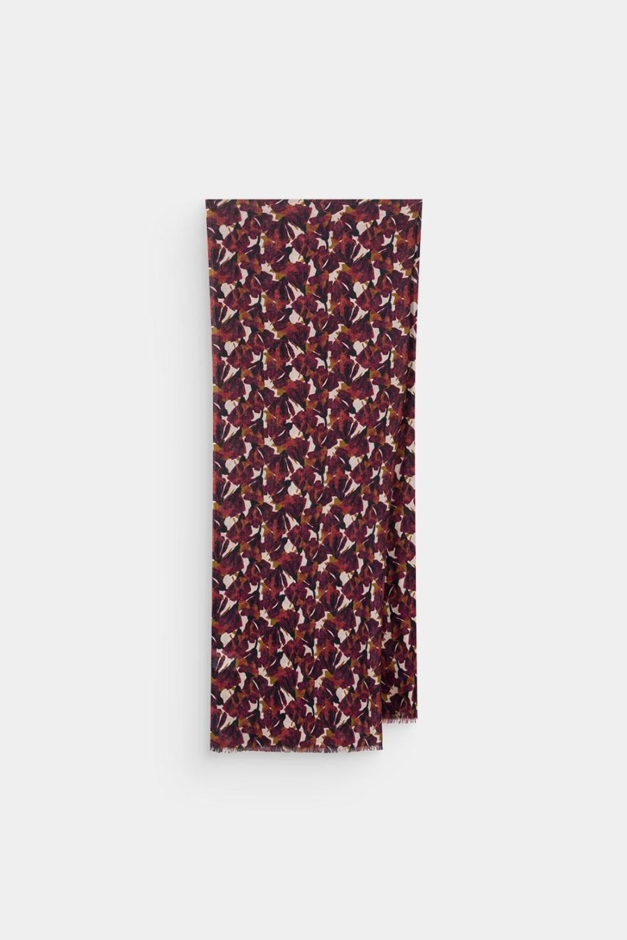 Femme Harris Wilson | Foulard Ysa Bordeaux 100% Laine Iris