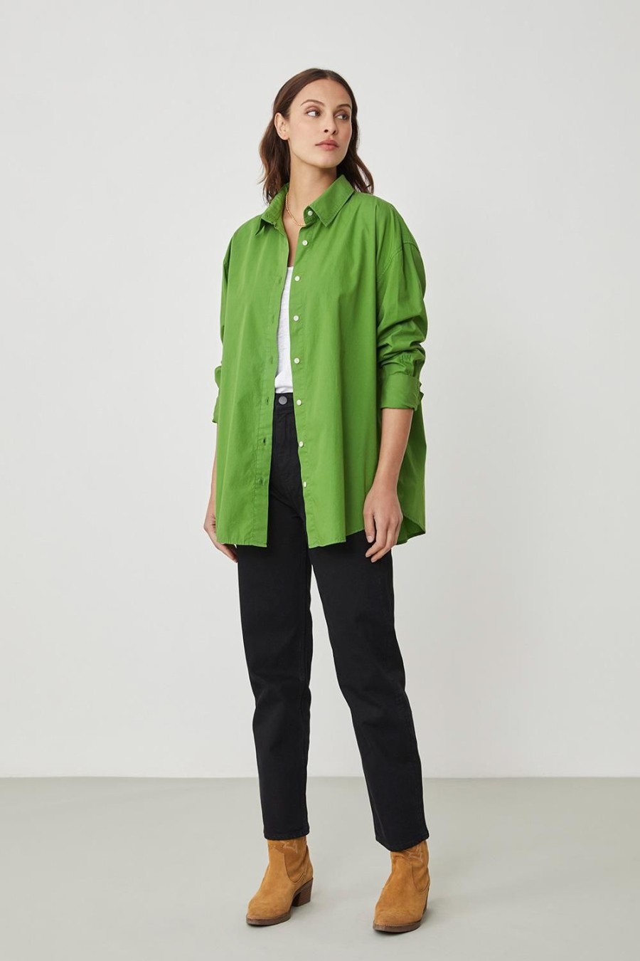 Femme Harris Wilson | Chemise Aicha Vert 100% Coton Mousse