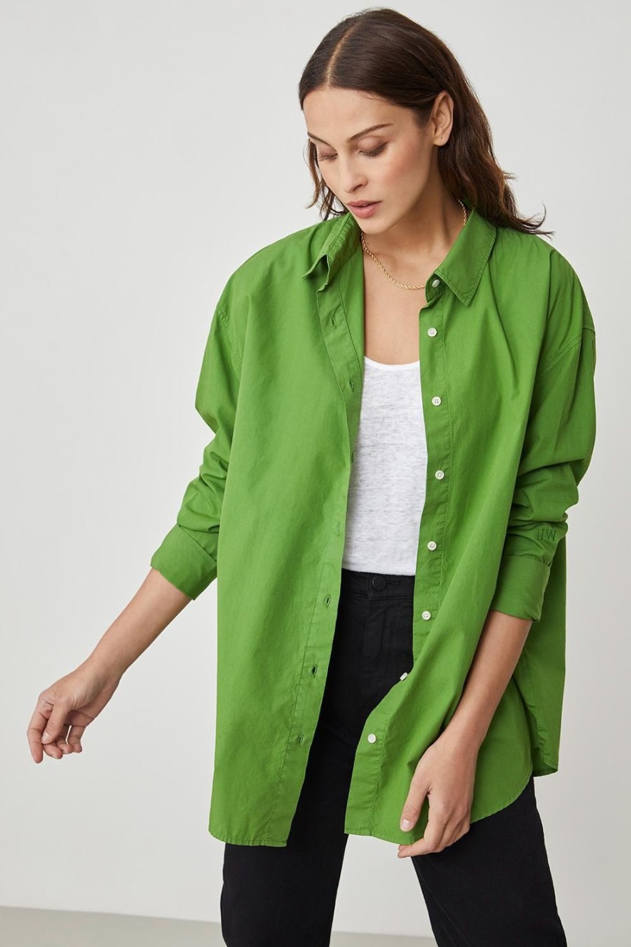 Femme Harris Wilson | Chemise Aicha Vert 100% Coton Mousse