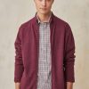 Homme Harris Wilson | Gilet Romney Bordeaux 100% Lambswool Vigne Chine