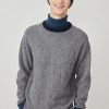 Homme Harris Wilson | Pull Roman Gris 100% Lambswool Gris Chine